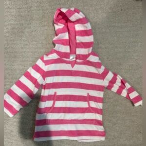 PB Kids Striped Hooded Swim Cover-Up--size 2T-3T